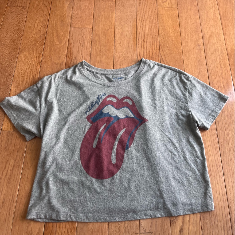 Rolling Stones cropped shirt